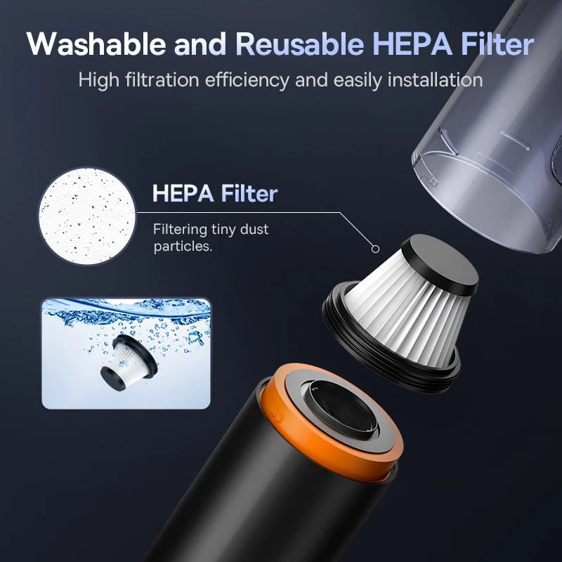 Baseus A5 Air Cordless Car Vacuum Cleaner | 12000PA Strong Suction | Handheld